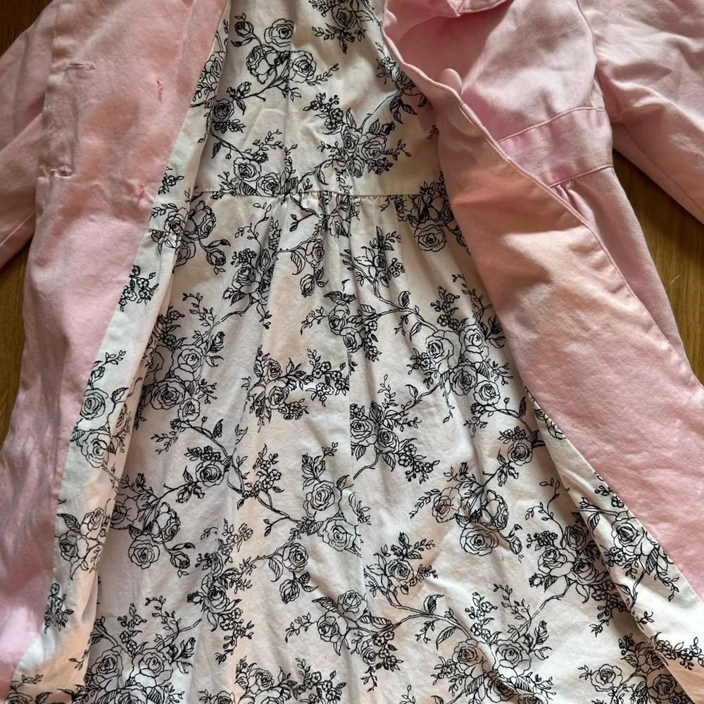 Jillian’s Closet retro pink and white dress with marching coat, for girls 4T